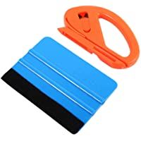 Qiilu QL00867 - Cortador de seguridad de vinilo y rasqueta para fieltro